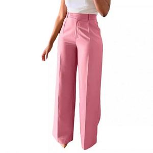 I-0532 Slim Straight <b>Pants</b> Women New Style High Waist Loose Spring Formal Waterproof Eco-Friendly <b>Boot</b> Cut Drawstring Closure - Product Image 3