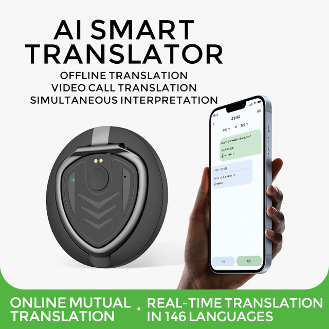 Smart AI Translate Simultaneous Translation Device with Magnetic Phone Holder Real Time Language Translater Machine for Travel