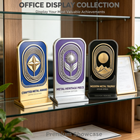 Nouvelle plaque de trophée sportif personnalisée Dee en alliage de zinc durable, finition mate multicolore, gravée au laser, imprimée UV, pour entreprise