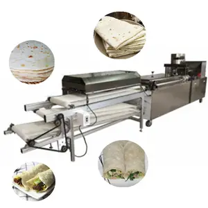 Peralatan industri roti pembuat roti harga di india mesin pembuat tortilla otomatis penuh pita roti Yunani