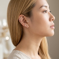 Maina Hypoallergenic Stainless Steel Labret Piercing Cartilage Earrings Zircon Internally Thread Helix Earring Wholesale Jewelry