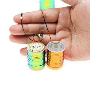 孔雀橙色金属丝2色调聚酯薄膜金属丝耐用金属扁平体飞扎材料蜂鸣器若虫 - Product Image 4