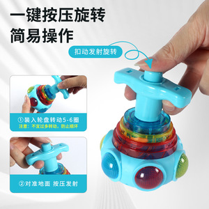 Toupie musicale lumineuse pour enfants, avec son clignotant, en plastique, de 2 à 4 ans, cadeau unisexe - Product Image 5
