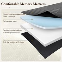 Colchón portátil plegable de 6 pulgadas con base de espuma viscoelástica de lujo, con asa, para viajes, caravanas, camping, invitados, sofá, dormitorio, hotel