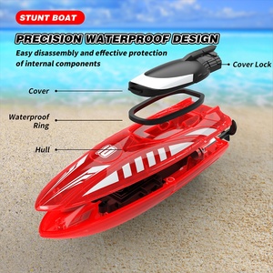 2.4GHz Double Sided RC Stunt Boat 15km/h LED Light Waterproof <b>Remote</b> <b>Control</b> Racing Toy for Pool Lake - Product Image 3