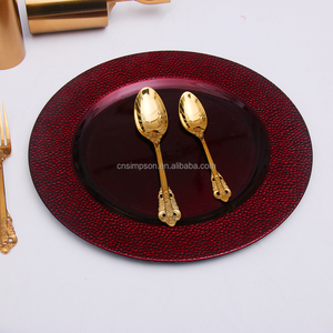 Venta al por mayor de platos de melamina de plástico apilable para restaurante platos rojos de plástico para acampar - Product Image 5