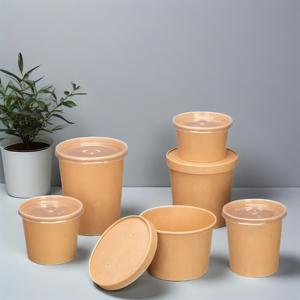 ถังกระดาษสำหรับทำซุปโจ๊กสีขาวพร้อมฝาทำจาก PP วัสดุพิมพ์โลโก้แบบกำหนดเอง - Product Image 6