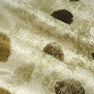 Tissu en rayonne viscose et satin de lin imprimé floral sur mesure de qualité supérieure pour robe - Product Image 4