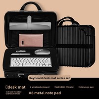 Ensemble cadeau d'affaires, ensemble clavier et souris en acier inoxydable, logo personnalisé, cadeau pratique pour les réunions annuelles d'entreprise, les clients