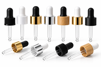 Botol Tetes Kaca Bening 5ml 10ml 15ml 20ml 30ml 50ml 100ml untuk Kemasan Kosmetik Serum Minyak Esensial dengan Pipet