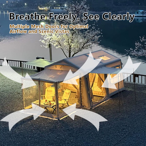 Large Inflatable Ridge <b>Tent</b> With Vestibule 6-8 Person Waterproof & Windproof Family Camping <b>Tent</b> for Glamping & Export Events OE - Product Image 3