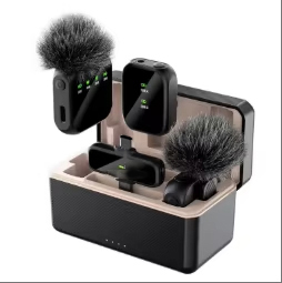 Sản phẩm mới K50 không dây máy ảnh Lavalier Microphone kép microphone chuyên nghiệp cho Type-C & IP & 3.5 mét với Sạc Hộp - Product Image 3