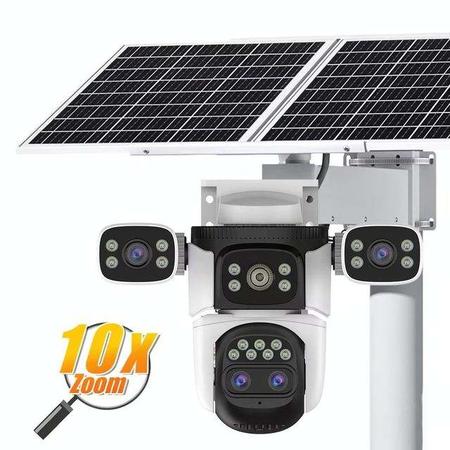 Vstarcam CS621ZS 12Mp Wifi Camera O-Kam Pro 360 Wireless Four Lens Camera 10X Zoom Wifi 4G Sim Card Outdoor Solar Camera