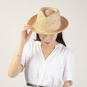 Sombrero Fedora de Paja Sisal de Lujo Tejido a Mano con Ala Corta, Estilo Casual, para Primavera/Verano, Protección Solar para Exteriores - Product Image 2