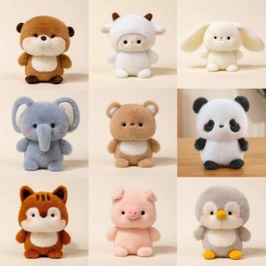 Set di Peluche Super Morbidi Orso ed Elefante, Compagno di Studio Carino, Giocattolo Antistress da Coccolare, Premio per Macchina a Gancio, con <span class=keywords><strong>Orecchie</strong></span> Mobili - Product Image 2