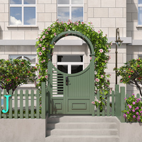 Porte de jardin moderne en alliage d'aluminium, double porte, portail de cour, petite porte, design artistique