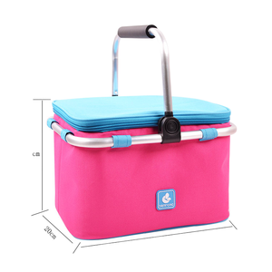 Panier isotherme pliable de grande capacité 32L avec logo personnalisé du fabricant, imperméable, avec poignée en aluminium pliable 2026 - Product Image 1