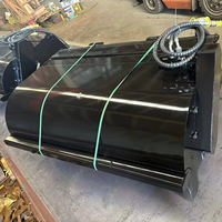Balayeuse rotative hydraulique pour mini-chargeuse, avec balai de ramassage et nettoyeur de godets fermés, pour le nettoyage de chantiers routiers