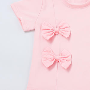 Set Pakaian Bayi Perempuan, Setelan Baju Latihan Lengan Pendek + Celana Kasual Musim Panas - Product Image 5