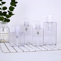 Botellas de Plástico PETG Cuadradas al por Mayor para Jabón de Manos, Champú y Loción, con Pulverizador, 250ml, 450ml, 650ml, con Muestra Gratis