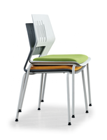 Chaise de visiteur moderne sans accoudoirs en gros, chaise de bureau pliable empilable en acier et PP pour salle de conférence, confort ergonomique, usage commercial