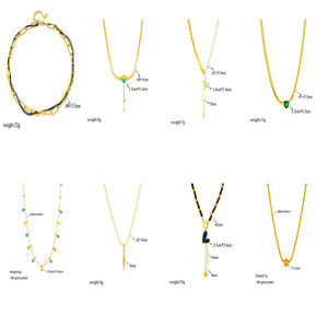 Jachon altın kaplama paslanmaz çelik kolye kelebek kolye uzun kolye takı toptan güzel takı kolye - Product Image 6