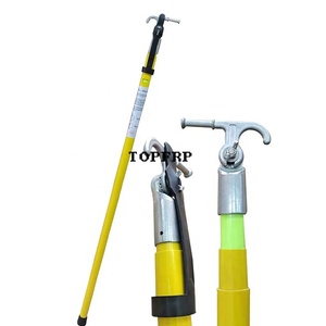 HV Fiberglass Insulated Triangle Telescopic Hot Stick - Product Image 1
