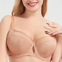 Soutien-gorge ultra-fin pour femme, bonnets D-H, couvrance totale, anti-affaissement, sans rembourrage, avec armatures, respirant, lingerie grande taille