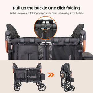 Cochecito Doble para Bebés de Alta Calidad para <span class=keywords><strong>Camper</strong></span> Van, Tubo de Acero, Plegable, Tipo Push-Pull, para Sentarse, para Acampar al Aire Libre - Product Image 4