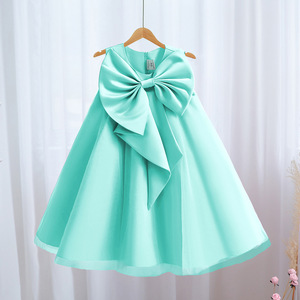 <span class=keywords><strong>Robe</strong></span> de princesse en mousseline de soie sans manches avec grand nœud pour <span class=keywords><strong>fille</strong></span>, <span class=keywords><strong>robe</strong></span> de fête pour enfant, <span class=keywords><strong>robe</strong></span> de demoiselle d'honneur pour <span class=keywords><strong>mariage</strong></span> ou anniversaire - Product Image 3