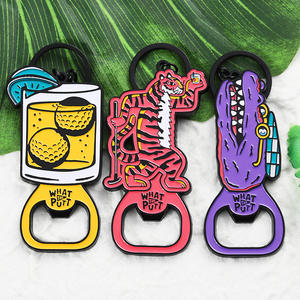 Abridor de Botellas Personalizado con Diseño de Animal Divertido <span class=keywords><strong>en</strong></span> 3D, Llavero Abridor de Botellas de Aleación de Metal Esmaltado con Logotipo Personalizado - Product Image 4