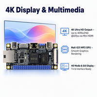 Carte de développement Allwinner H618 Quad-core 64 bits SBC avec 4 Go de LPDDR4, Wi-Fi 6 2,4 GHz, 4K 60Hz FPS, USB-C OTG, Ethernet 100M, GPIO 40 broches