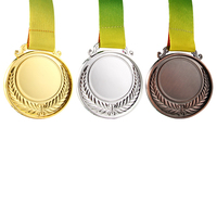 6.5cm Golden Wheat Medal Awards Activités promotionnelles Souvenir Médailles en métal OEM ODM Bon prix Sport Blank Medal Awards