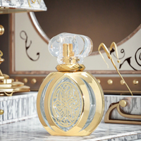 Flacon de parfum en verre plat scellé par sérigraphie de 50 ml, vaporisateur, voyage, portable, incassable, grand format, remplacement