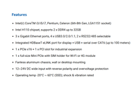 Ordinateur embarqué sans ventilateur CANGHAN EBOX-3625, chipset H110, 3 ports LAN Gigabit, 1*PCIex16 + 1*prise PCI pour vision industrielle, PC industriel en boîtier