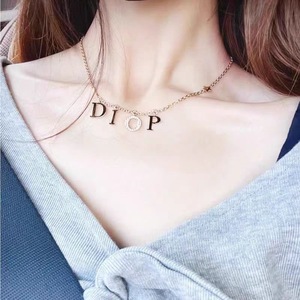 Light Luxury Stainless Steel Fashion <strong>Necklace</strong> New Letter Pendant <strong>for</strong> Women Collarbone Gift <strong>for</strong> <strong>Girlfriend</strong> - Product Image 4