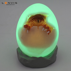 Creative Dinosaur <strong>Eggs</strong> 3D Night <strong>Lights</strong> 3D Dinosaur Lamp Multi-colors Remote Control 16 LED Colors Rechargeable Dinosaur Lamp - Product Image 4