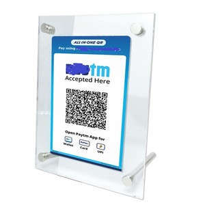 Bảng Mã QR Bảng Hiệu Mã Vạch Phương Tiện Truyền Thông Xã Hội Bảng Hiệu Thanh Toán Ở Đây Giá Trưng Bày Máy Quét Mã QR Acrylic - Product Image 1