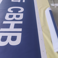 Drapeau publicitaire extérieur en maille polyester PVC flexible, résistant au vent, avec mât en aluminium, toutes formes, prix d'usine, vente en gros, personnalisé