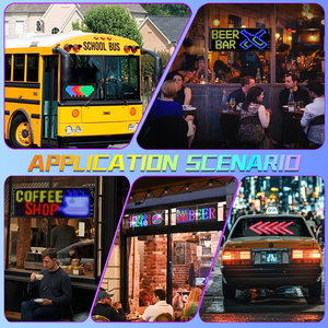 Panneau d'affichage LED flexible <span class=keywords><strong>P5</strong></span>, panneau publicitaire à message défilant, contrôle intelligent par application, panneau d'affichage LED programmable, yeux LED pour voiture - Product Image 6