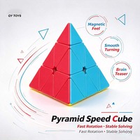 Cube QiYi QiMing S2 sans autocollants, forme triangulaire spéciale, cube de vitesse, jouet cube magique