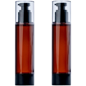 Eco Friendly Amber Empty PP Plastic Cosmetic Refillable Container Skin Care Serum Lotion 15ml 30ml 50ml 80ml 100ml Airless Pump - Product Image 1