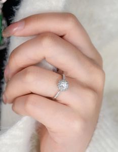 Bague de fiançailles Xinfly personnalisée en or blanc massif 18 carats, diamant de haute qualité 0,3 ct, style tendance pour mariage et soirée - Product Image 4