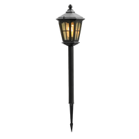 Lampes de colonne LED solaires étanches IP65 à télécommande, blanc chaud, en aluminium moulé sous pression, faisceau à 360 degrés, pour aménagement paysager et pelouse