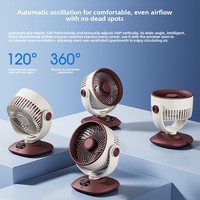 Ventilateur de camping pliable sans pales USB avec fonction oscillante, rechargeable, petit et portable pour l'extérieur, le camping-car, l'hôtel et la voiture