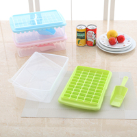 55 moldes de cubo de gelo uísque, fácil liberação, para congelador, bandeja do gelo, conjunto com recipiente de armazenamento, tampa e copo