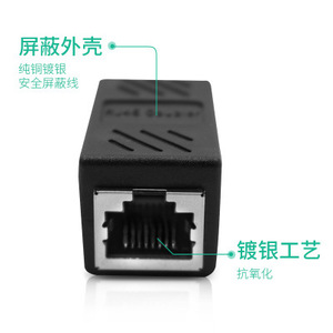 ตัวเชื่อมต่อเครือข่ายแบบป้องกันสัญญาณรบกวน Rj45 โลหะผสมทองแดงชุบเงินสำหรับการขยายอีเธอร์เน็ต - Product Image 1