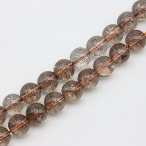 Cuentas agrietadas de color <span class=keywords><strong>topacio</strong></span> <span class=keywords><strong>amarillo</strong></span> de cristal verde Natural de 6 ~ 10mm, accesorios, cuentas redondas de piedras preciosas para la fabricación de joyas - Product Image 4