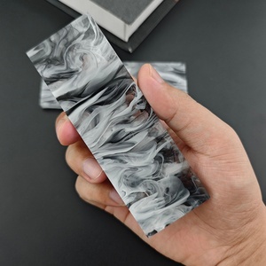 HUAAO <b>Acrylic</b> <b>Board</b> Carving Decorative Material 120 40 6.5mm Handle Scale Blank Marble Texture DIY Material Model 6901234599978 - Product Image 5