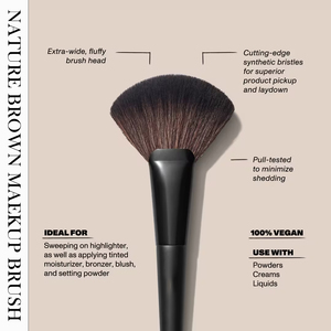 Pinceau à poudre Vegan Fluffy Fan Style plat avec manche en bois Cheveux synthétiques doux Nylon Plastique <span class=keywords><strong>Silicone</strong></span> Masque <span class=keywords><strong>de</strong></span> <span class=keywords><strong>fond</strong></span> <span class=keywords><strong>de</strong></span> <span class=keywords><strong>teint</strong></span> Application - Product Image 5